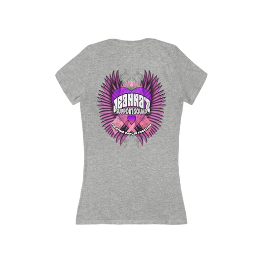 Jeanna's Support Squad | Women's V-Neck Tee - Print On Back