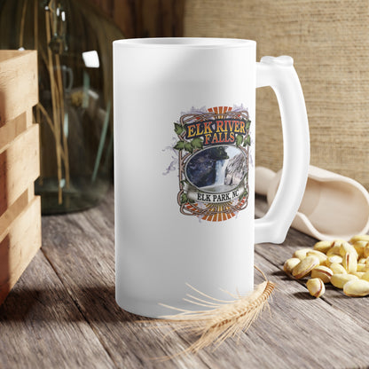 Elk River Falls, NC, Frosted Glass Beer Mug