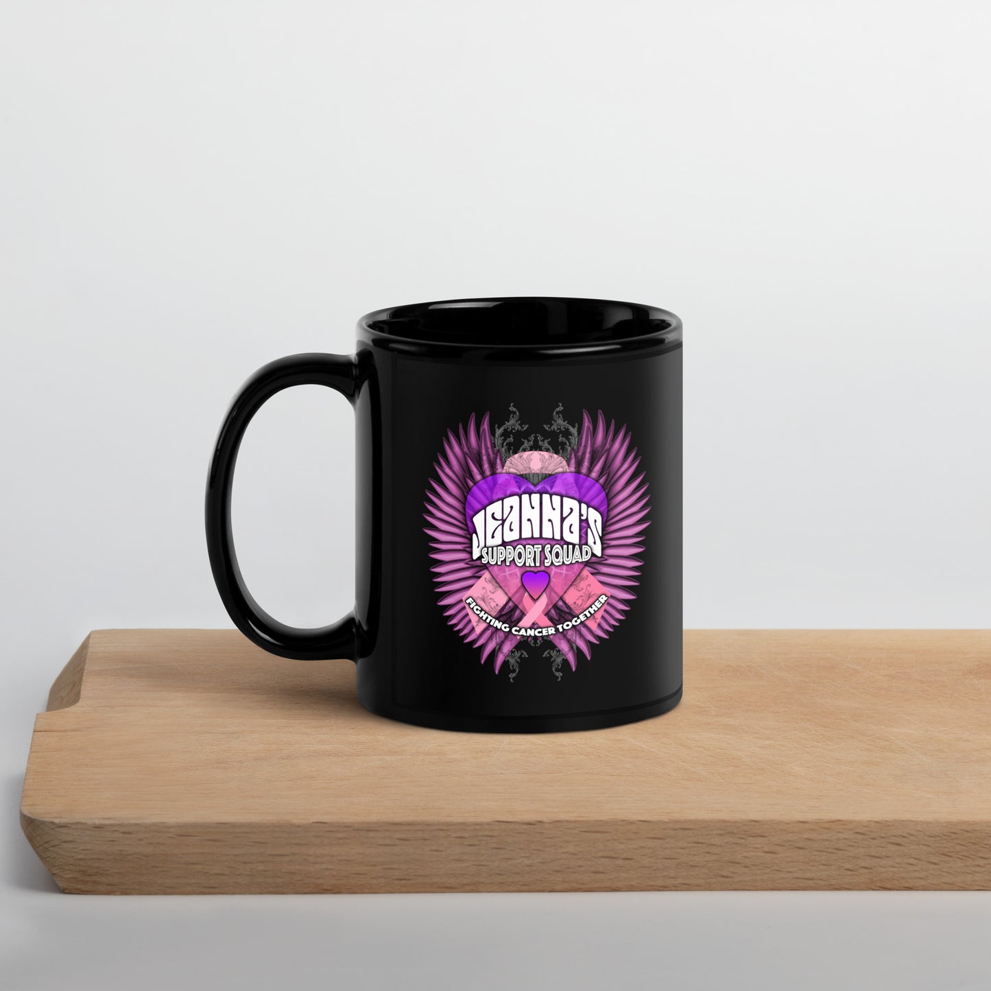 Jeanna's Support Squad Black Glossy Mug