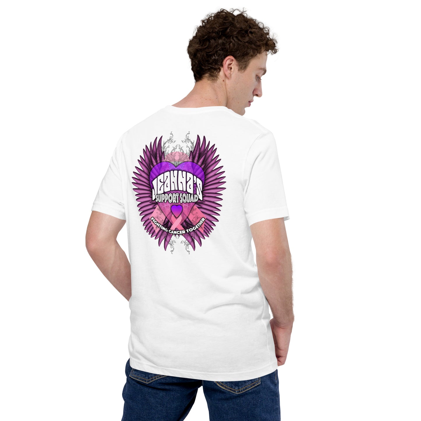 Jeanna's Support Squad Unisex Tee with design on front & back