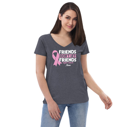 Friends don't fight alone - Women's V-neck